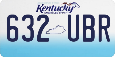 KY license plate 632UBR