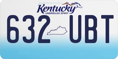KY license plate 632UBT