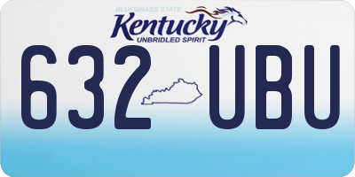 KY license plate 632UBU
