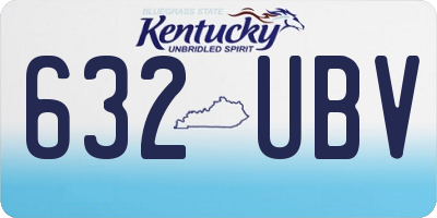 KY license plate 632UBV