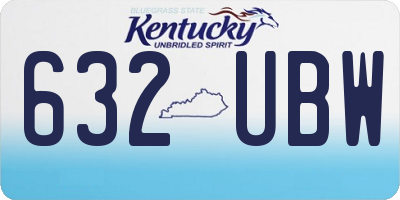 KY license plate 632UBW