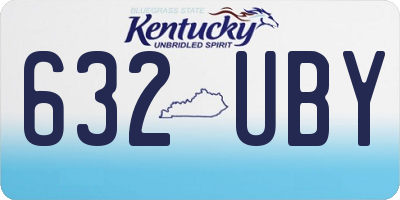 KY license plate 632UBY