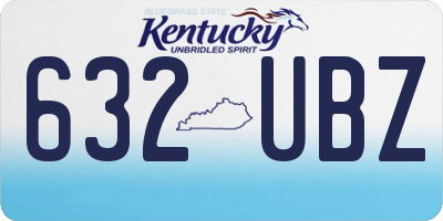 KY license plate 632UBZ