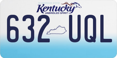 KY license plate 632UQL