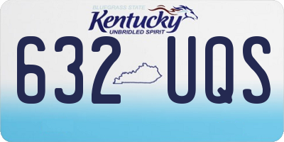 KY license plate 632UQS