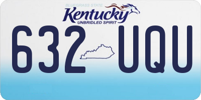 KY license plate 632UQU