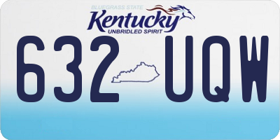 KY license plate 632UQW