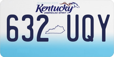 KY license plate 632UQY