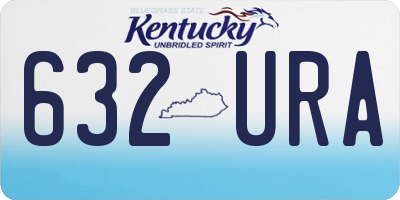 KY license plate 632URA