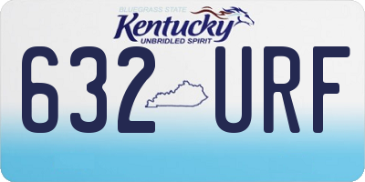 KY license plate 632URF