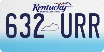 KY license plate 632URR