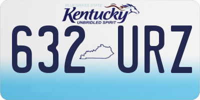 KY license plate 632URZ