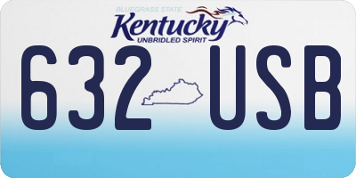 KY license plate 632USB