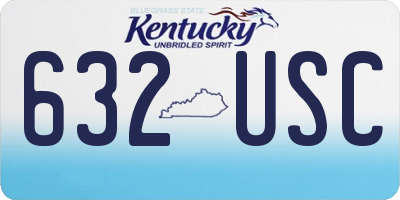 KY license plate 632USC