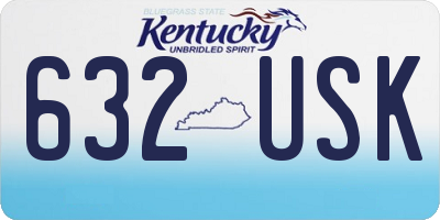 KY license plate 632USK