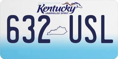 KY license plate 632USL