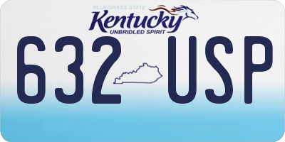 KY license plate 632USP