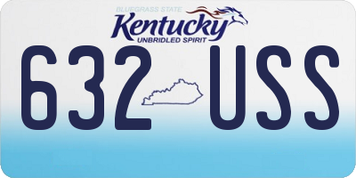 KY license plate 632USS