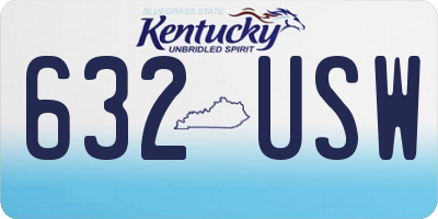 KY license plate 632USW