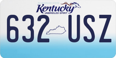 KY license plate 632USZ