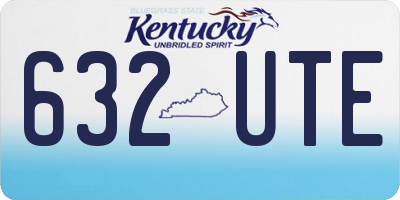 KY license plate 632UTE