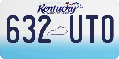 KY license plate 632UTO