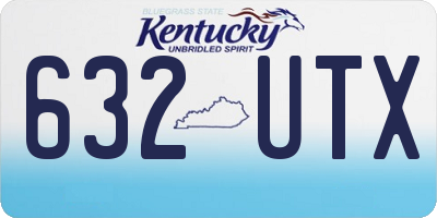 KY license plate 632UTX