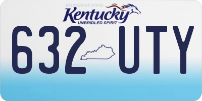 KY license plate 632UTY