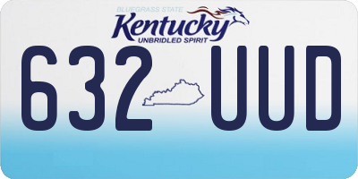 KY license plate 632UUD