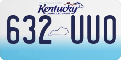 KY license plate 632UUO