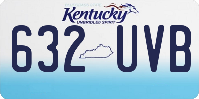 KY license plate 632UVB