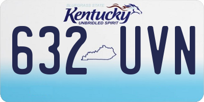 KY license plate 632UVN