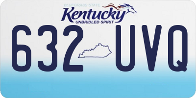 KY license plate 632UVQ
