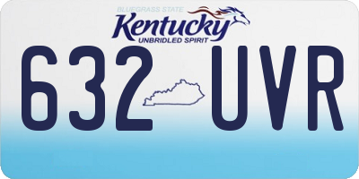 KY license plate 632UVR