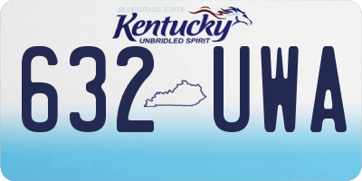 KY license plate 632UWA