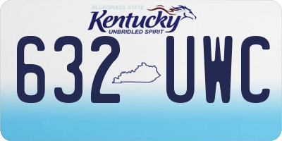 KY license plate 632UWC