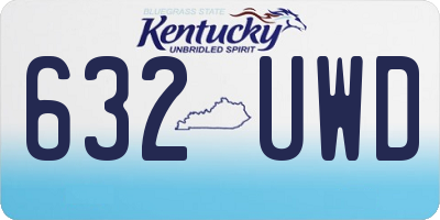 KY license plate 632UWD