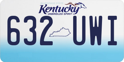 KY license plate 632UWI
