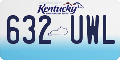 KY license plate 632UWL