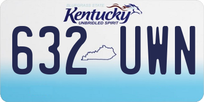 KY license plate 632UWN