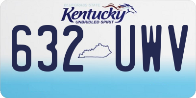 KY license plate 632UWV