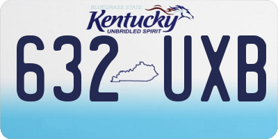 KY license plate 632UXB