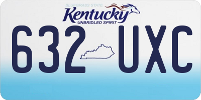 KY license plate 632UXC