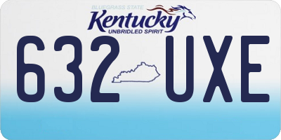 KY license plate 632UXE