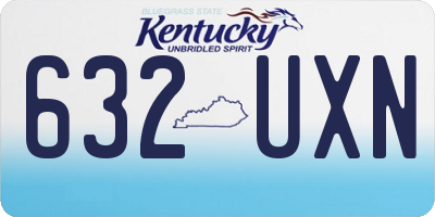 KY license plate 632UXN