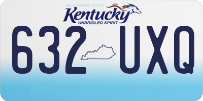 KY license plate 632UXQ