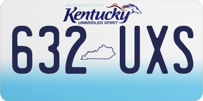 KY license plate 632UXS