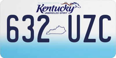 KY license plate 632UZC