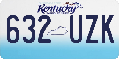 KY license plate 632UZK