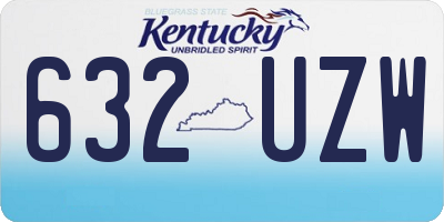 KY license plate 632UZW